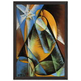 Planet Mercury passing in front of the Sun by Giacomo Balla, framed poster, view 2