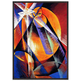 Planet Mercury passing in front of the Sun by Giacomo Balla, framed poster, view 3