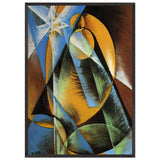 Planet Mercury passing in front of the Sun by Giacomo Balla, framed poster, view 3
