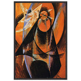 Planet Mercury passing in front of the Sun by Giacomo Balla, framed poster