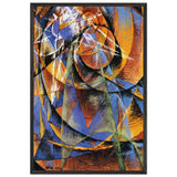 Planet Mercury passing in front of the Sun by Giacomo Balla, framed poster