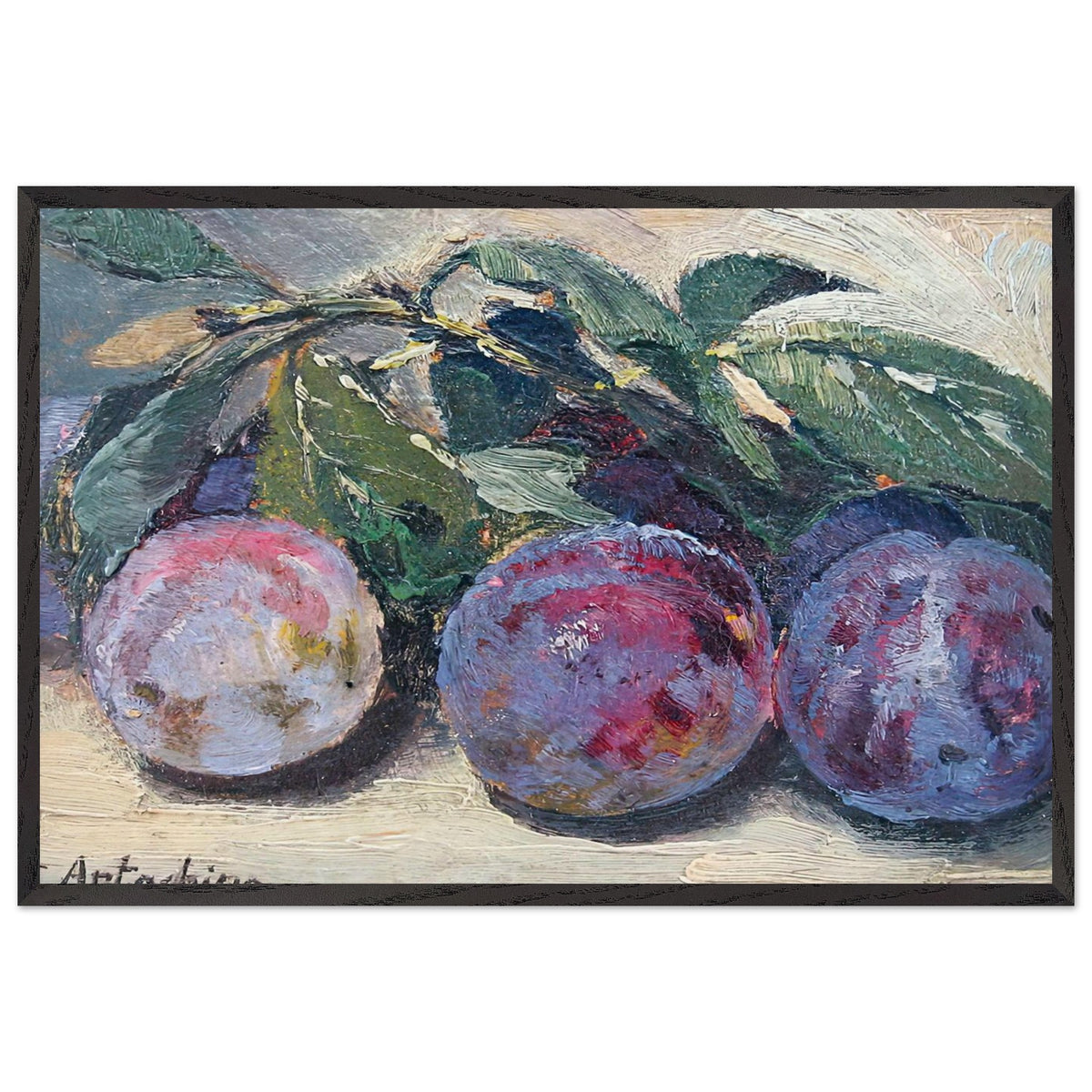 Plums by Constantin Artachino, framed poster