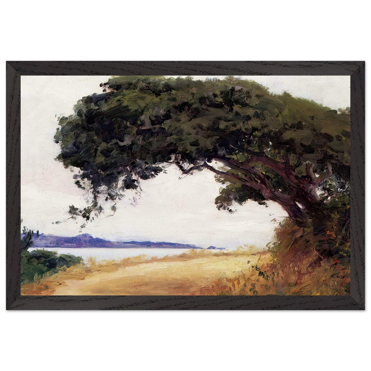 Point Lobos, Oak Tree by Guy Rose, framed poster, view 2