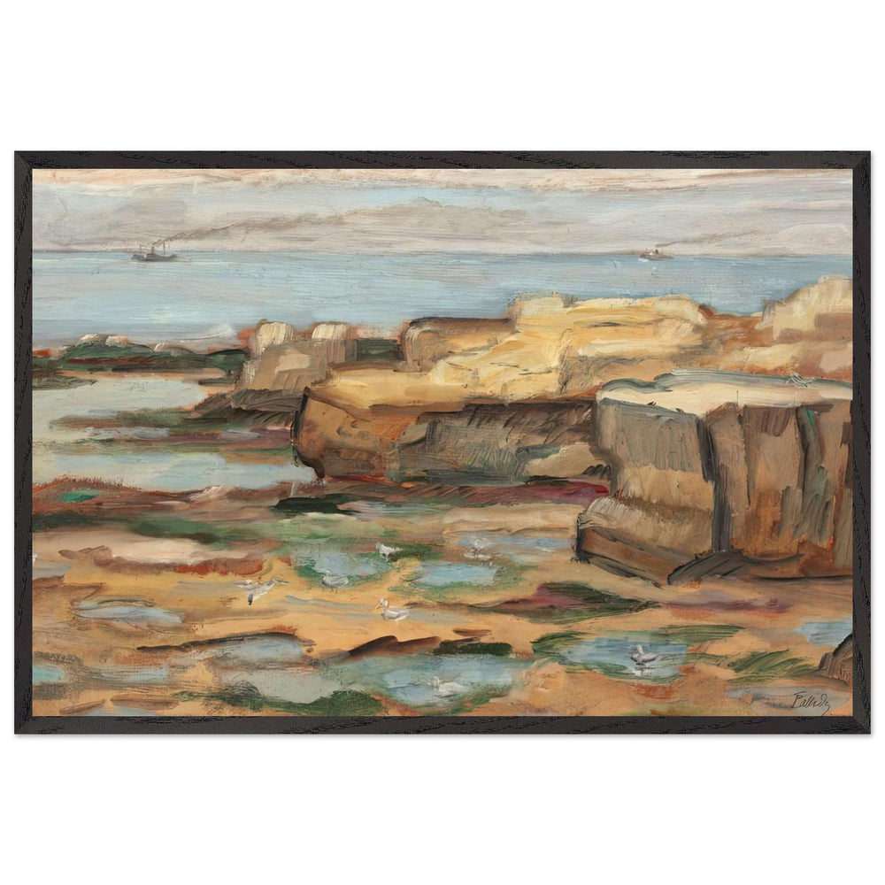 Pont du Diable (St. Palais sur Mer Cliffs) by Theodor Pallady, framed poster