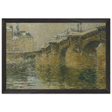 Pont Neuf in the Snow by Gustave Loiseau, framed poster, view 2