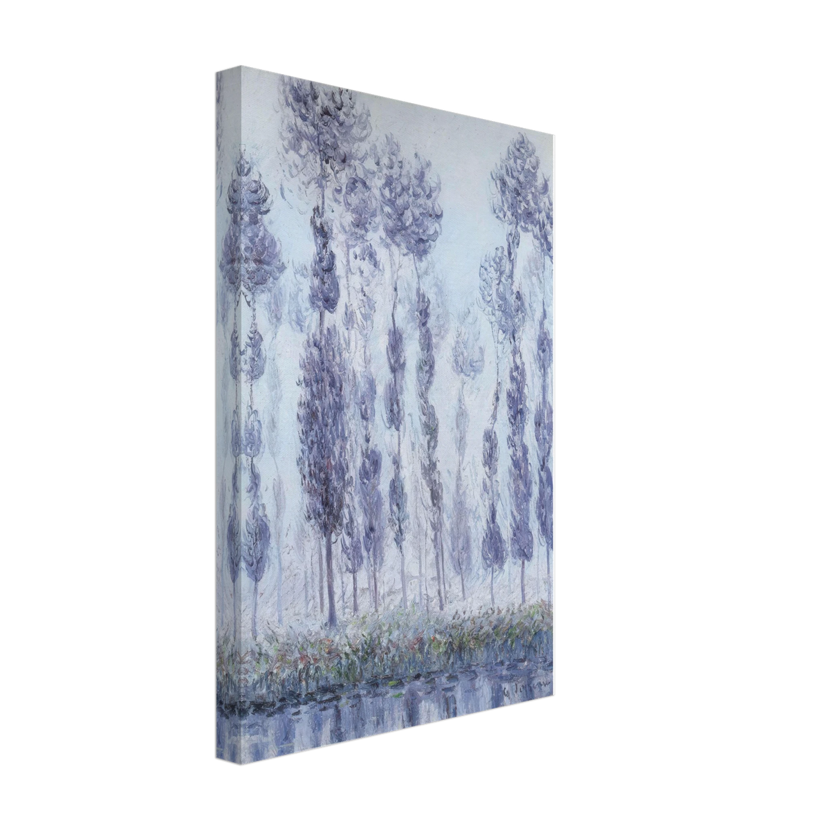 Poplars by the Eure River by Gustave Loiseau, canvas, view 2