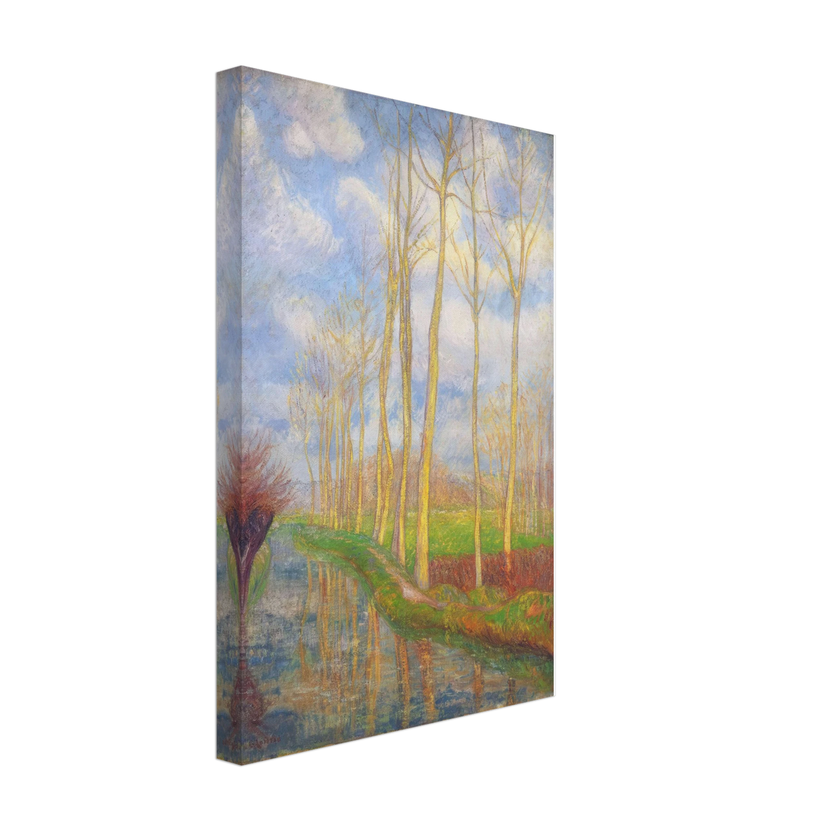 Poplars by Gustave Loiseau, canvas, view 2