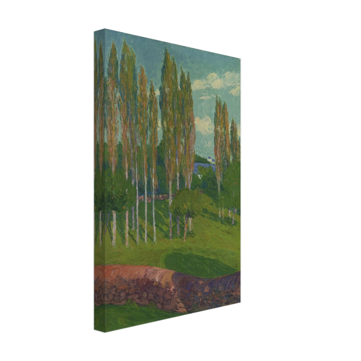 Poplars in Spring by Gustave Loiseau, canvas, view 2