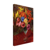 Poppies, Lilies and Blue Flowers by William James Glackens, canvas, view 2