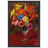 Poppies, Lilies and Blue Flowers by William James Glackens, framed poster, view 2