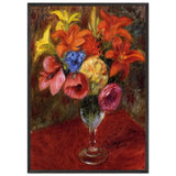 Poppies, Lilies and Blue Flowers by William James Glackens, framed poster, view 3