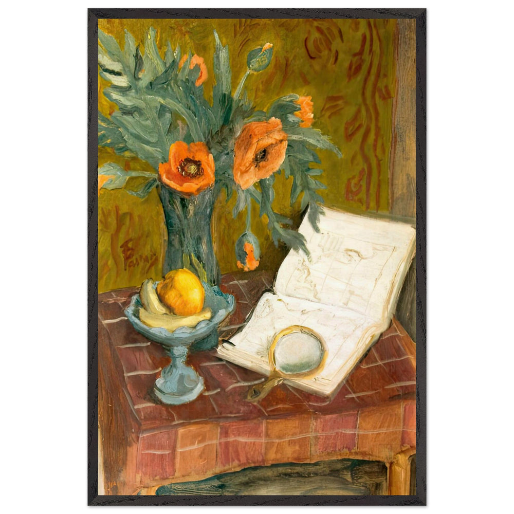 Poppy Flowers by Theodor Pallady, framed poster