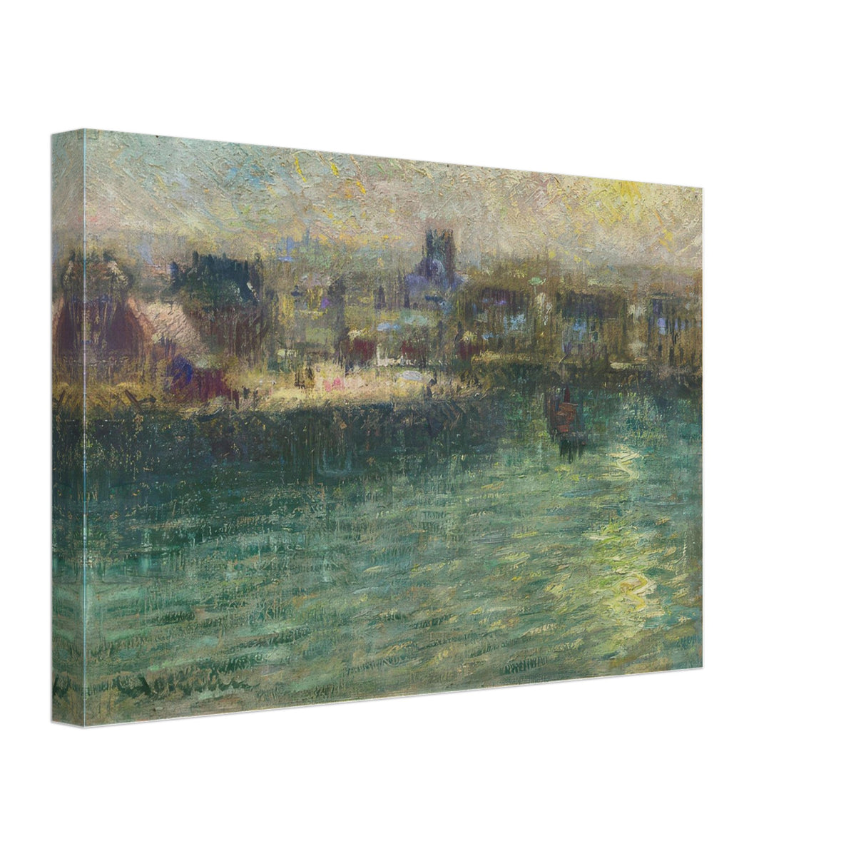 Port at Dieppe by Gustave Loiseau, canvas, view 2
