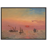 Port in the Morning Light by Fujishima Takeji, framed poster, view 3
