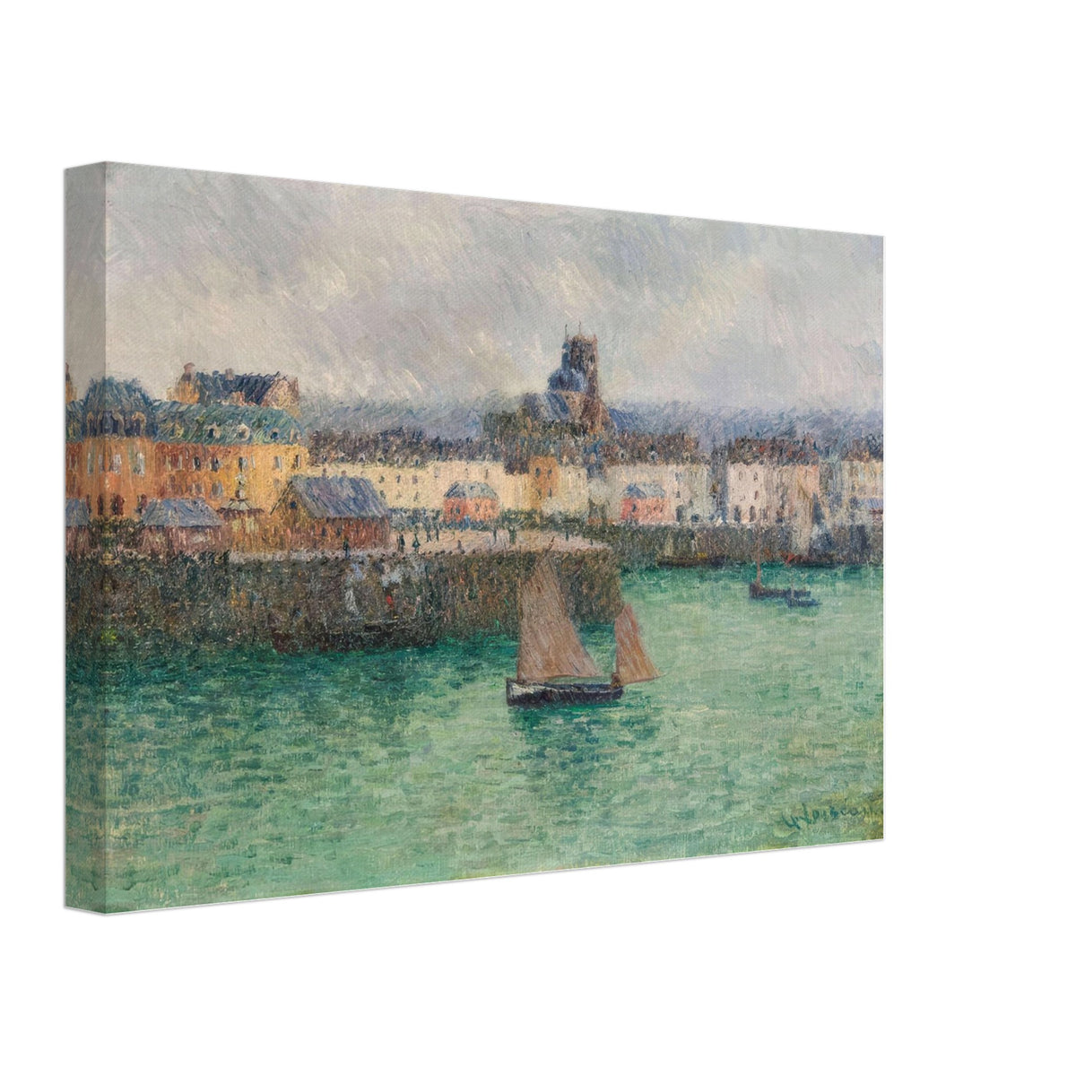 Port of Dieppe by Gustave Loiseau, canvas, view 2