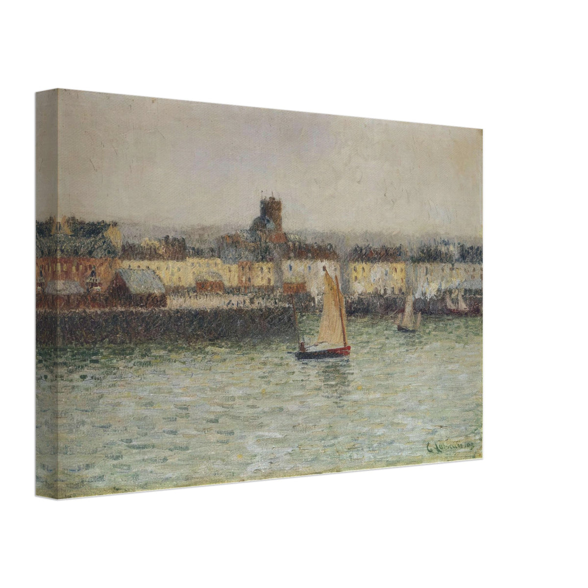 Port of Dieppe by Gustave Loiseau, canvas, view 2