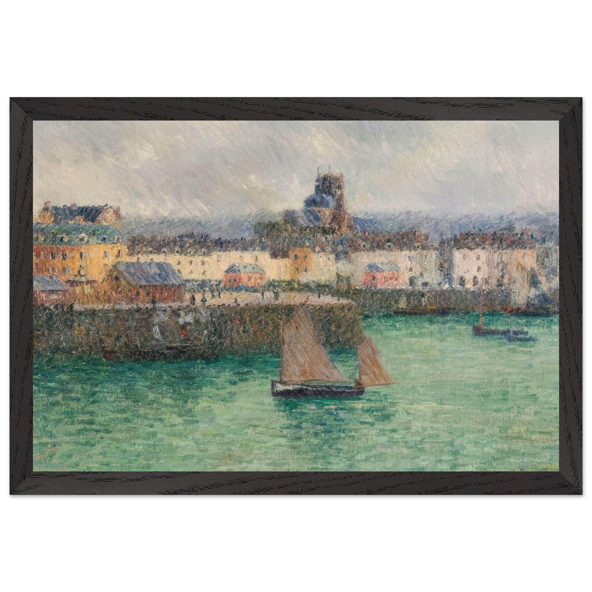 Port of Dieppe by Gustave Loiseau, framed poster, view 2