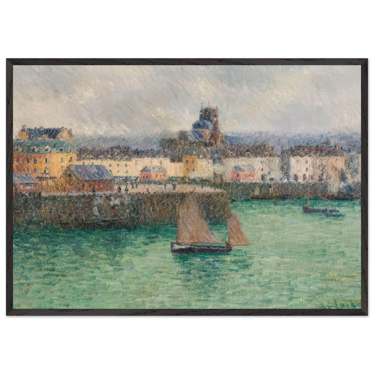 Port of Dieppe by Gustave Loiseau, framed poster, view 3