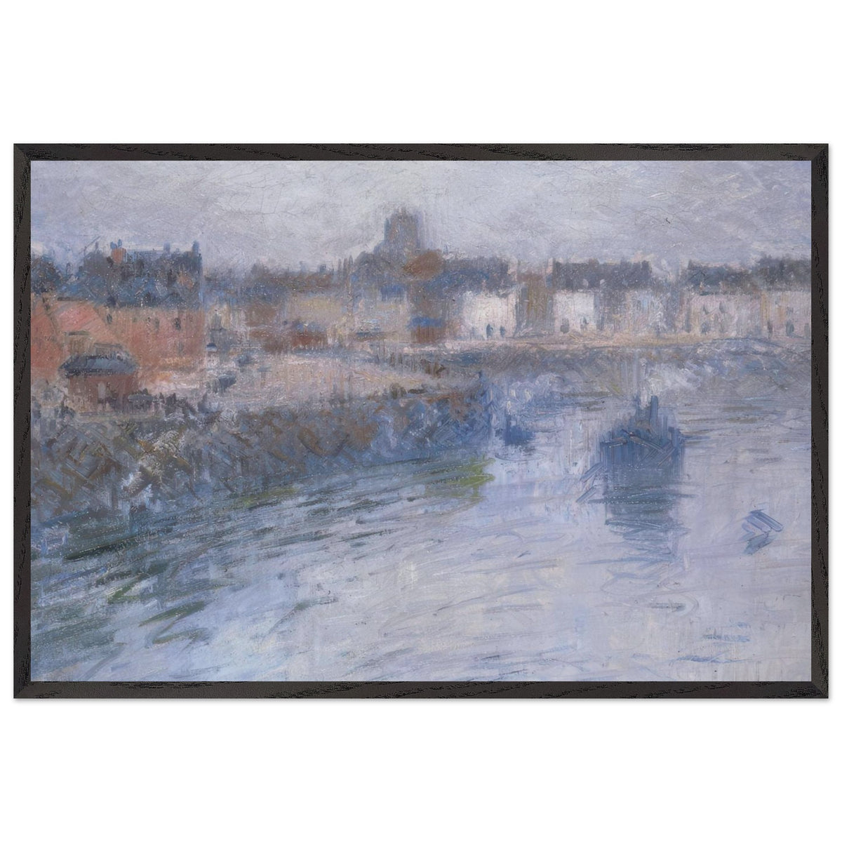 Port of Dieppe by Gustave Loiseau, framed poster
