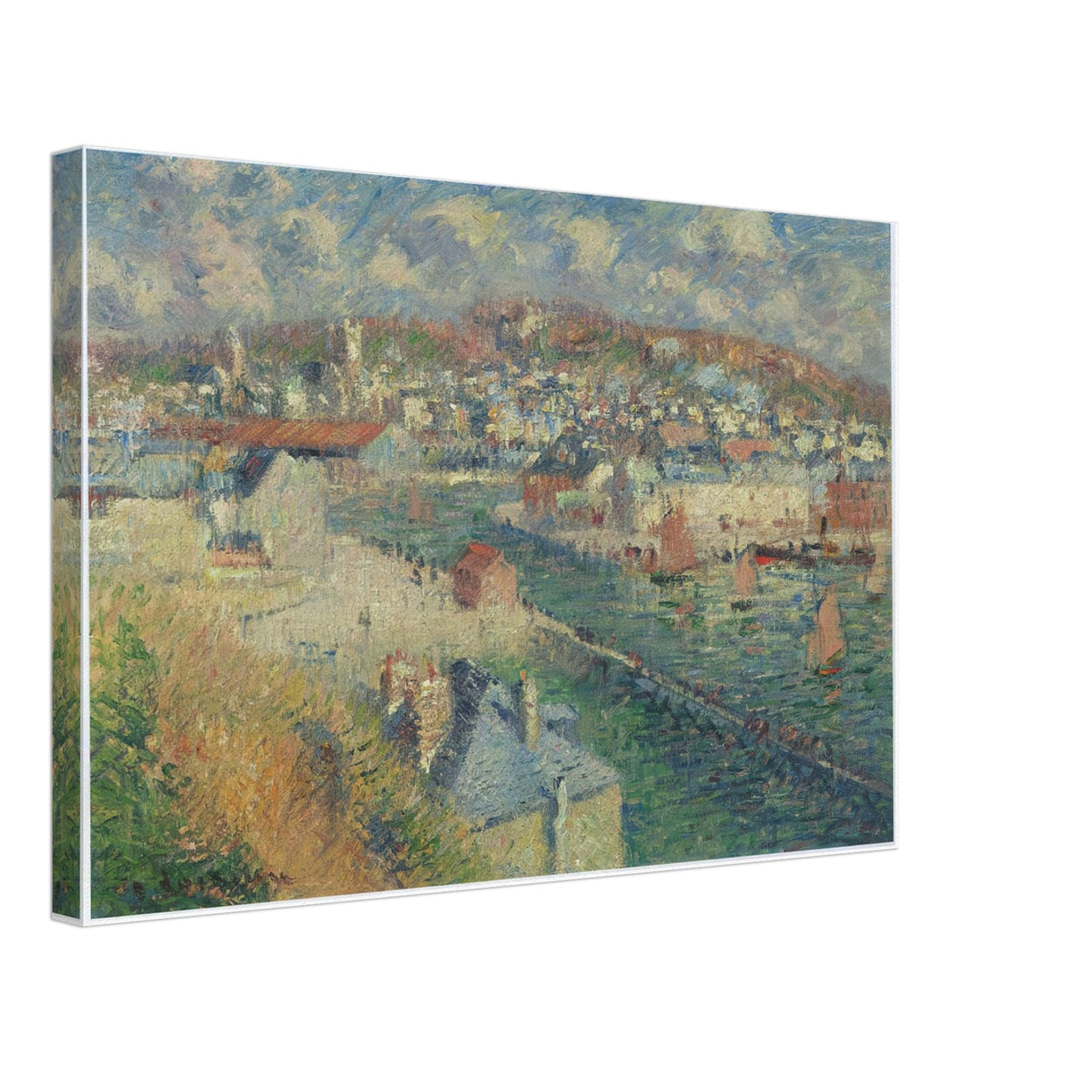 Port of Fecamp by Gustave Loiseau, canvas