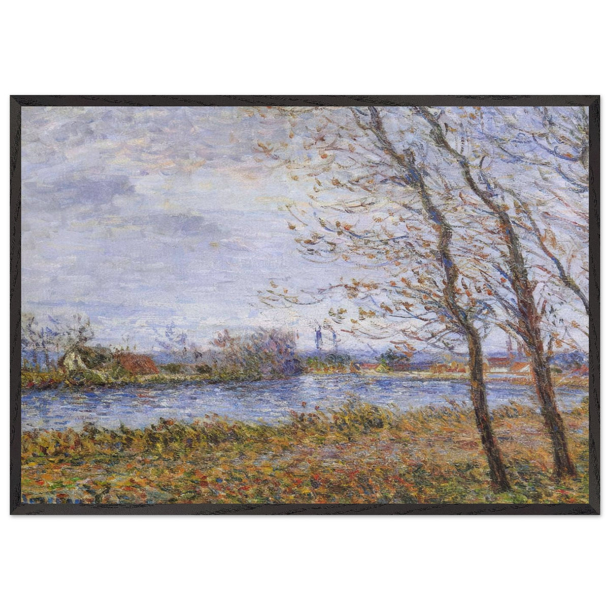 Port Pinche at the Turn of the Seine by Gustave Loiseau, framed poster, view 3
