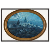 Prague Nocturne by Friedrich Frank, framed poster