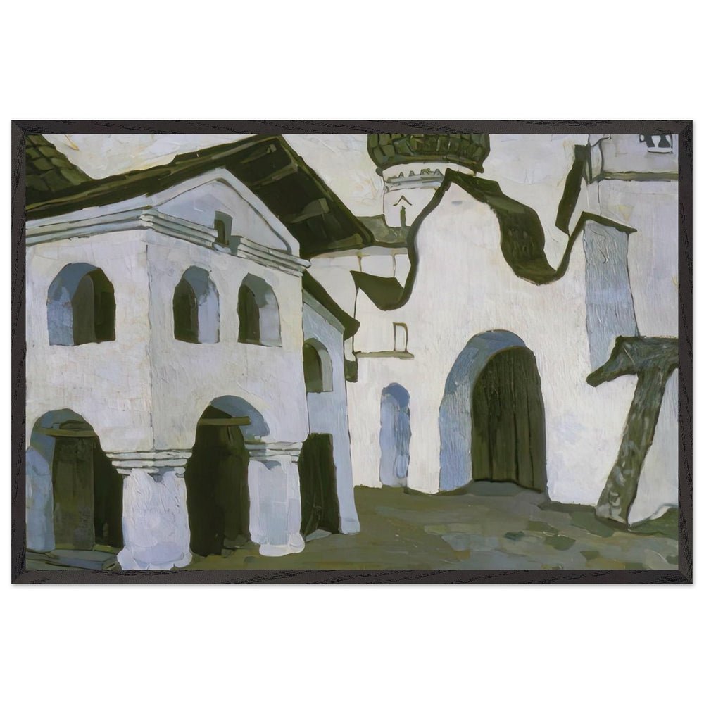 Pskov Churchyard by Nicholas Roerich, framed poster