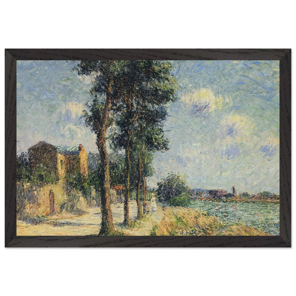 Quay at Dieppe by Gustave Loiseau, framed poster, view 2