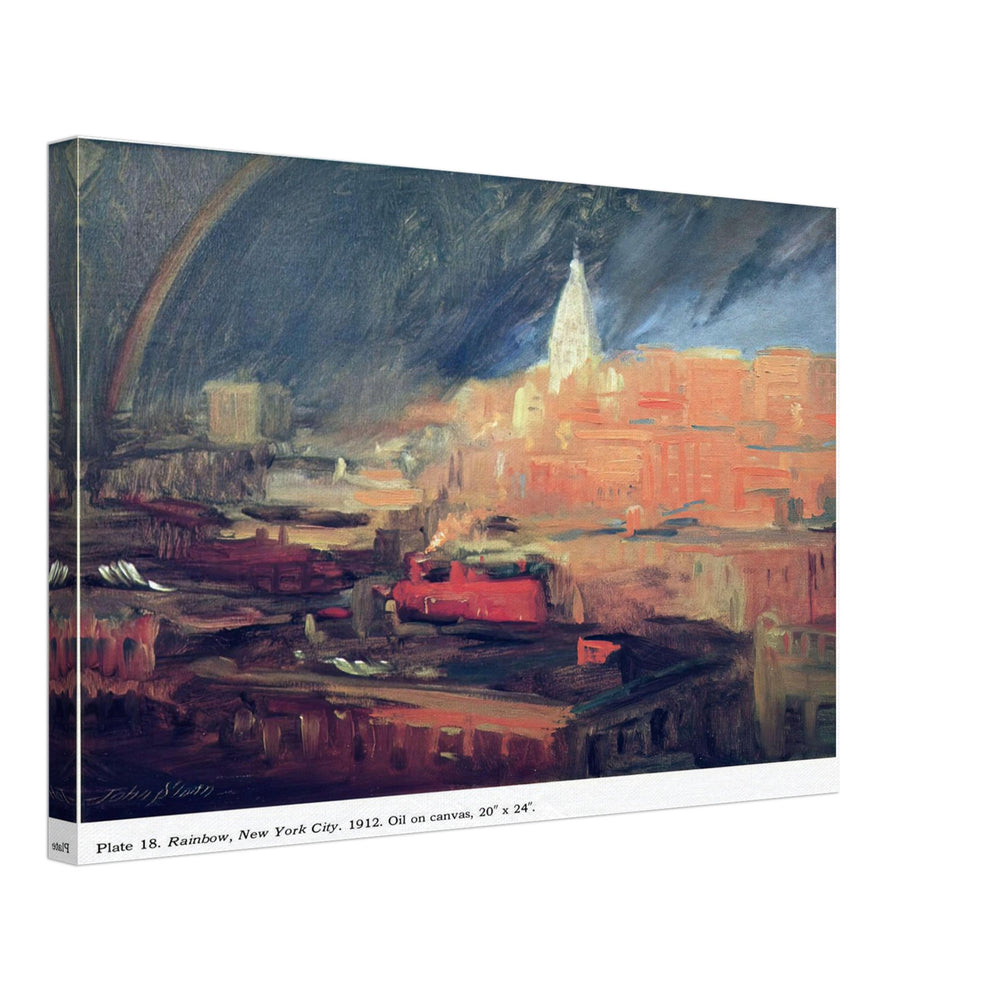 Rainbow, New York City by John French Sloan, canvas