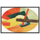 Red and Yellow Suprematist Composition by Ivan Kliun, framed poster