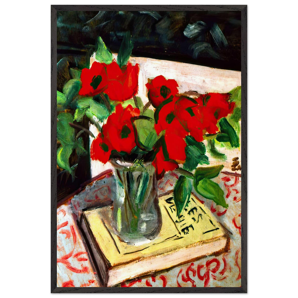 Red Flowers by Theodor Pallady, framed poster