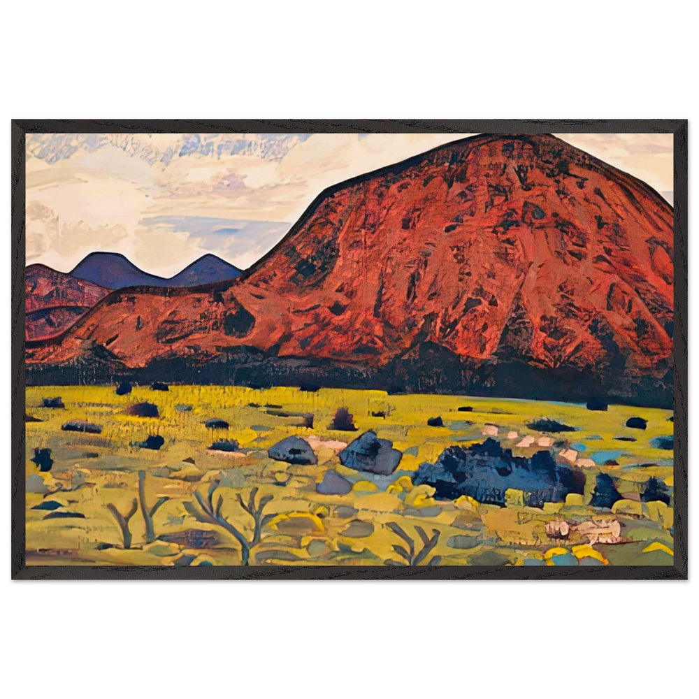 Red Mountain. Santa Fe by Nicholas Roerich, framed poster