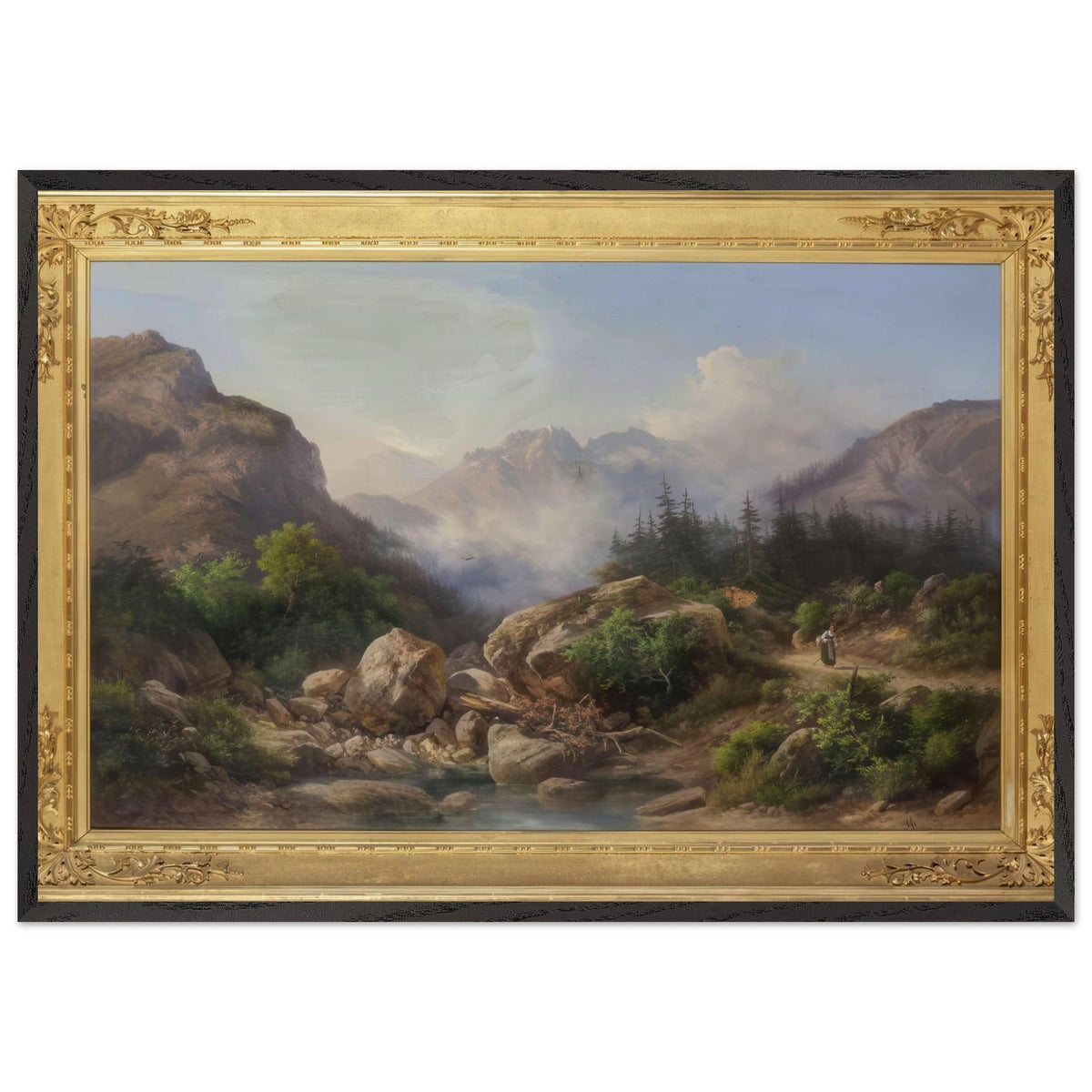 Reminescenze dell'Appennino Firenze by Guido Agostini, framed poster, view 3