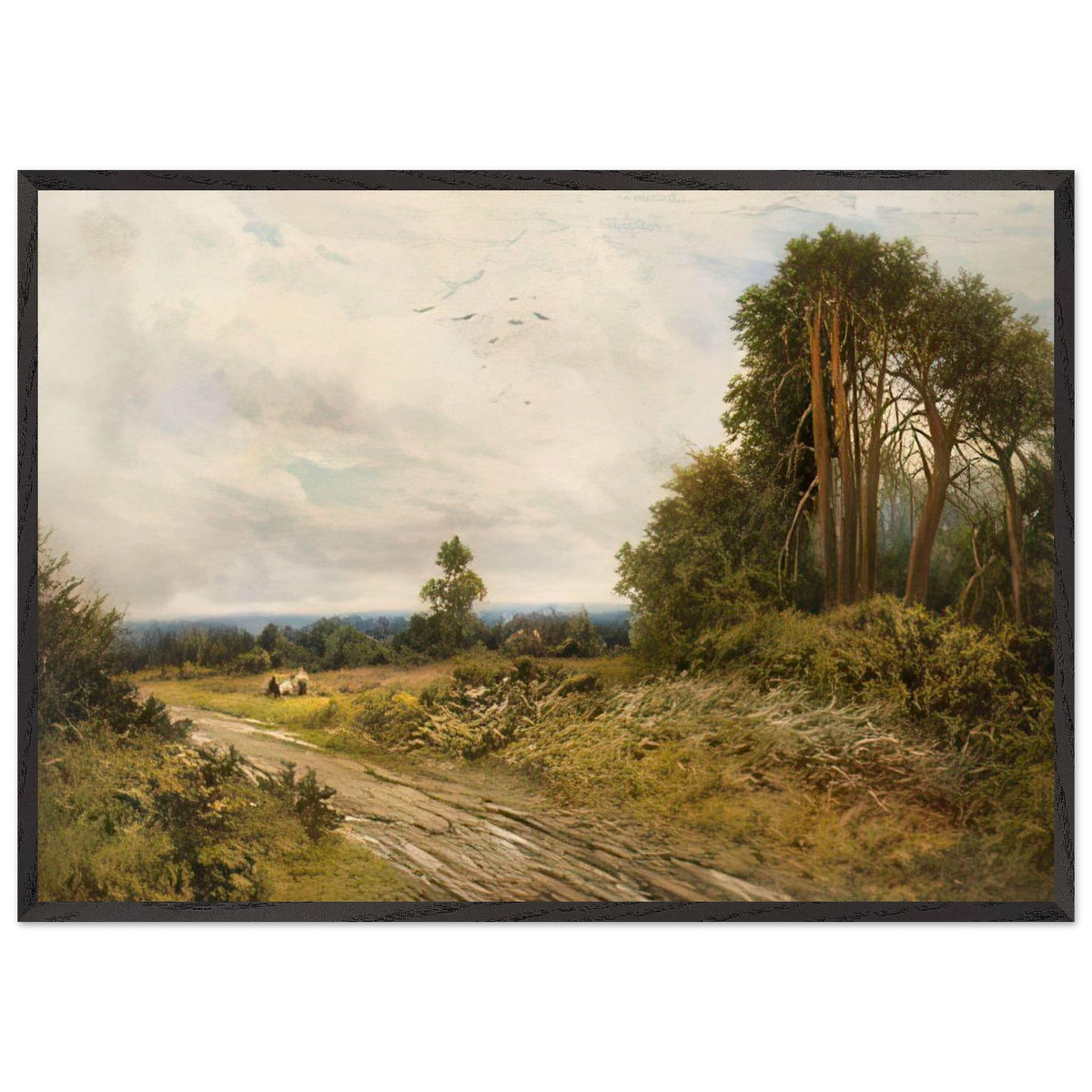 Resting by the roadside by Daniel Sherrin, framed poster, view 3