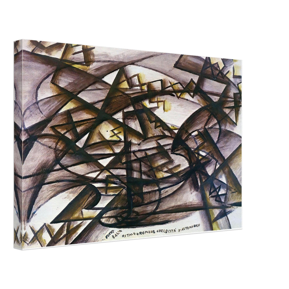 Rhythm + Noise + Speed of Car by Giacomo Balla, canvas