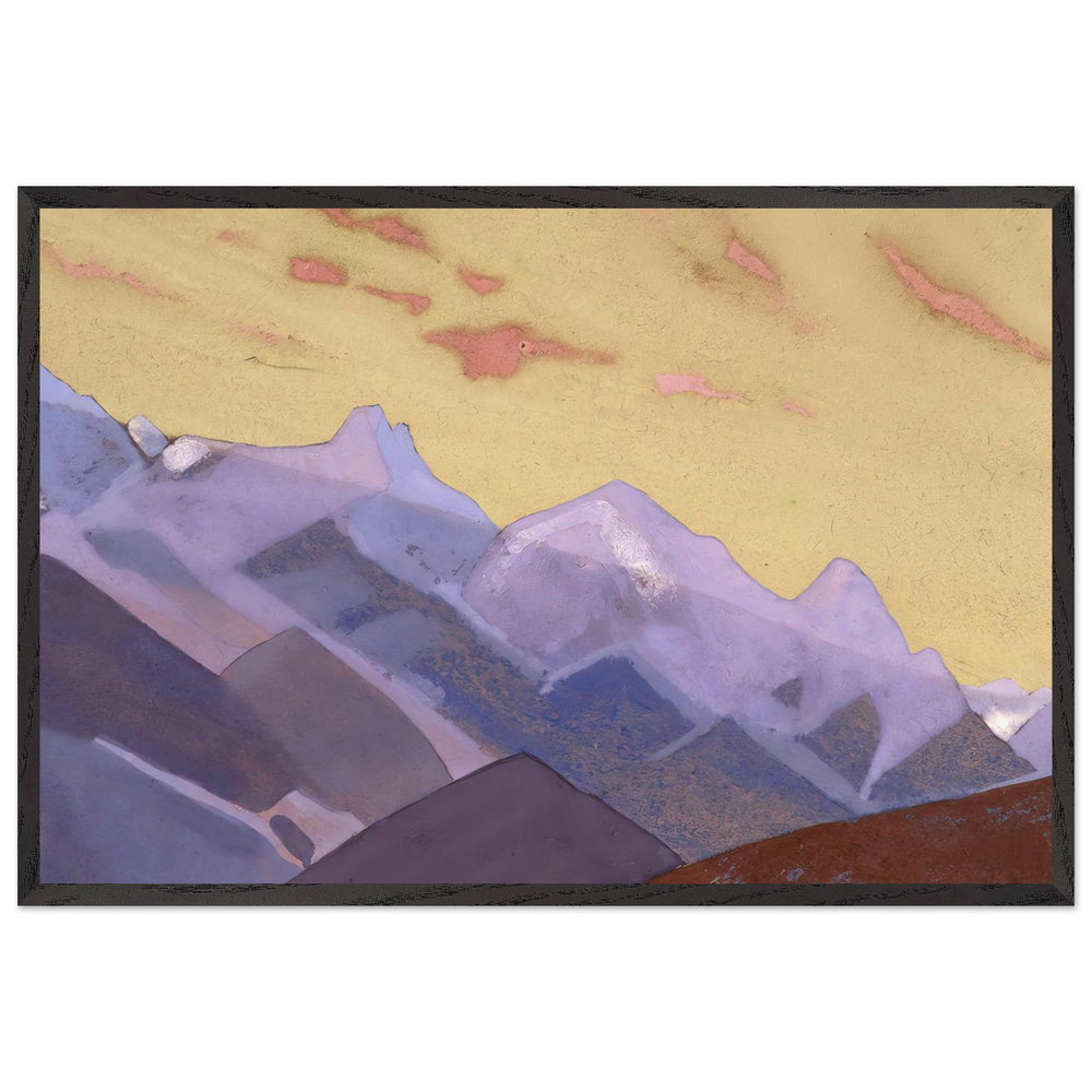 Ridge. Approaches to Everest by Nicholas Roerich, framed poster