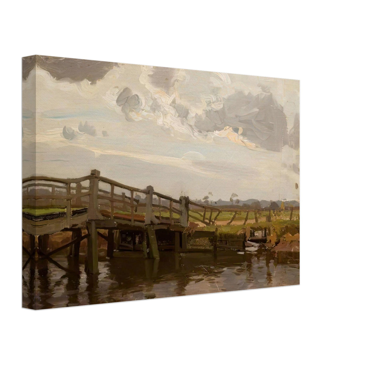 Ringwood Bridge by Algernon Talmage, canvas, view 2