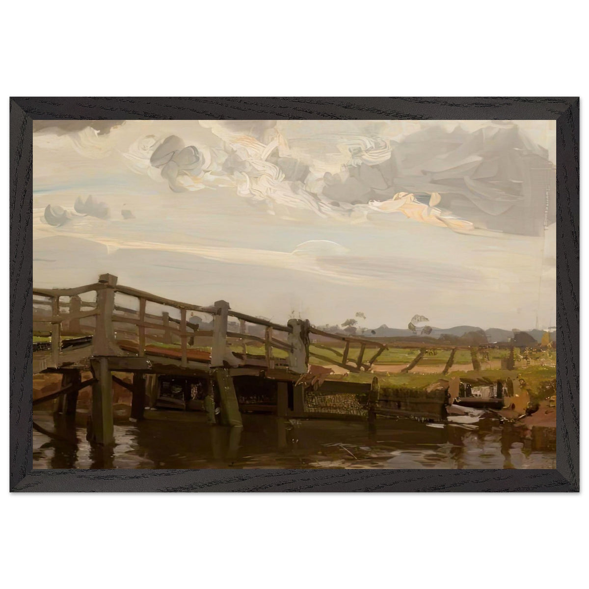 Ringwood Bridge by Algernon Talmage, framed poster, view 2