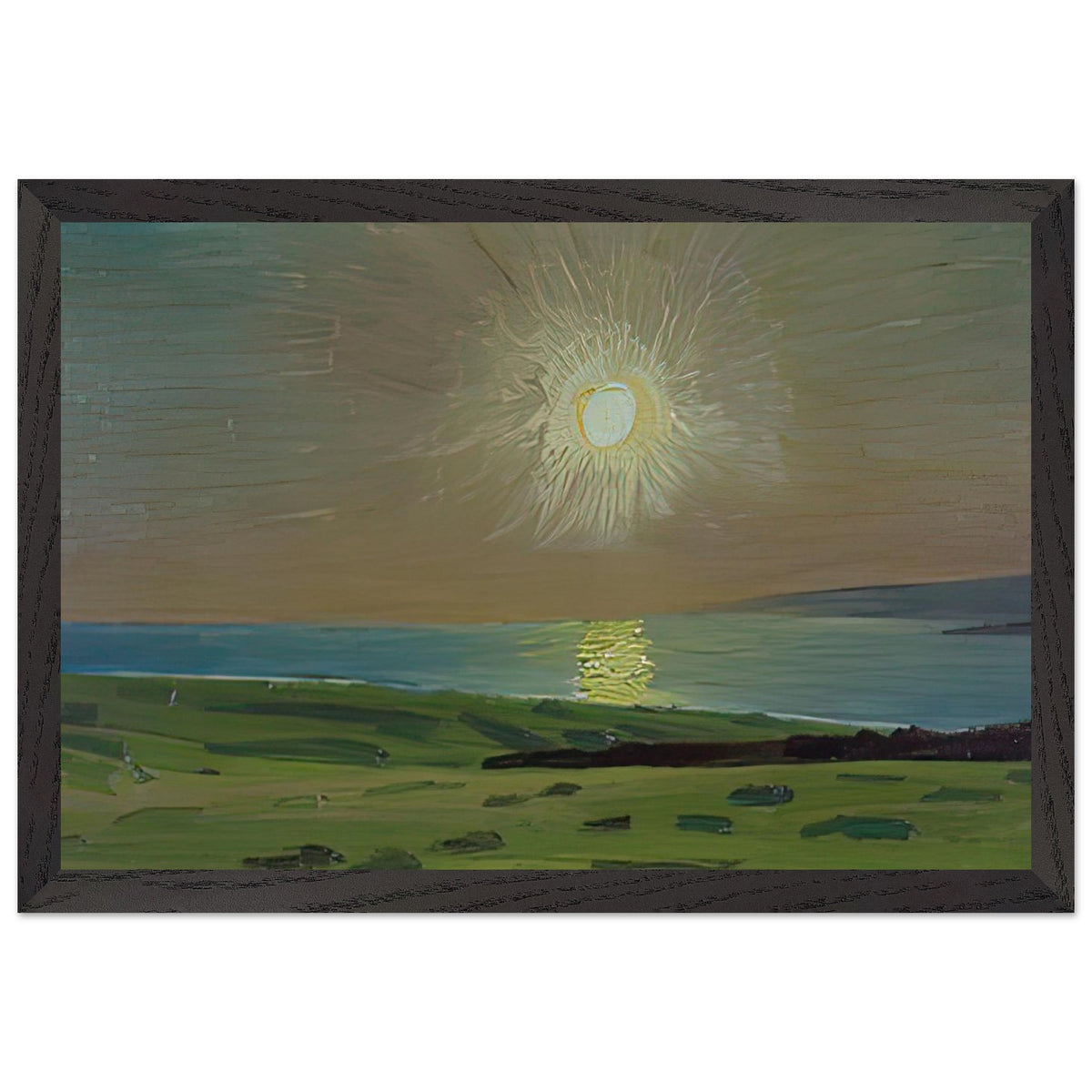 Rising Sun Cape Shio by Fujishima Takeji, framed poster, view 2