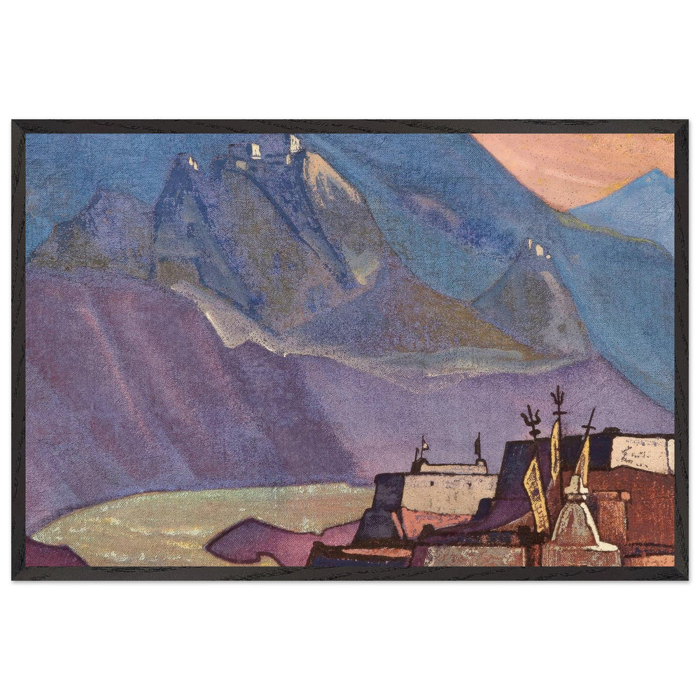 River Chandra by Nicholas Roerich, framed poster