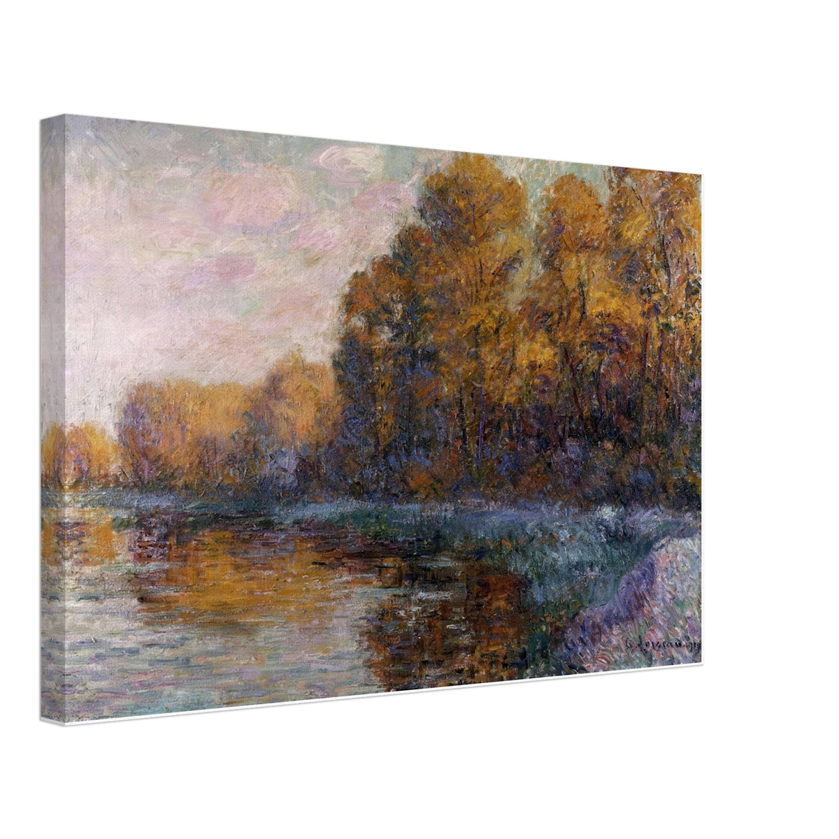River in Autumn by Gustave Loiseau, canvas