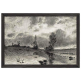 River Landscape by Nicholas Roerich, framed poster, view 2