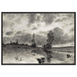 River Landscape by Nicholas Roerich, framed poster, view 3