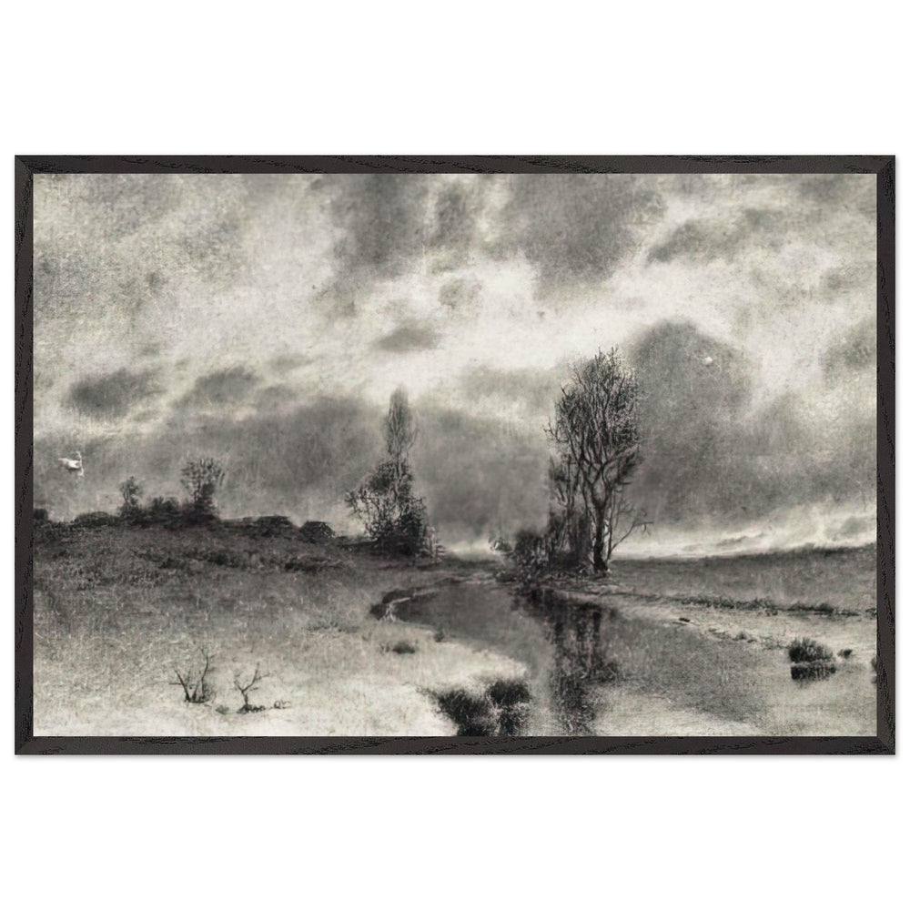 River Landscape by Nicholas Roerich, framed poster