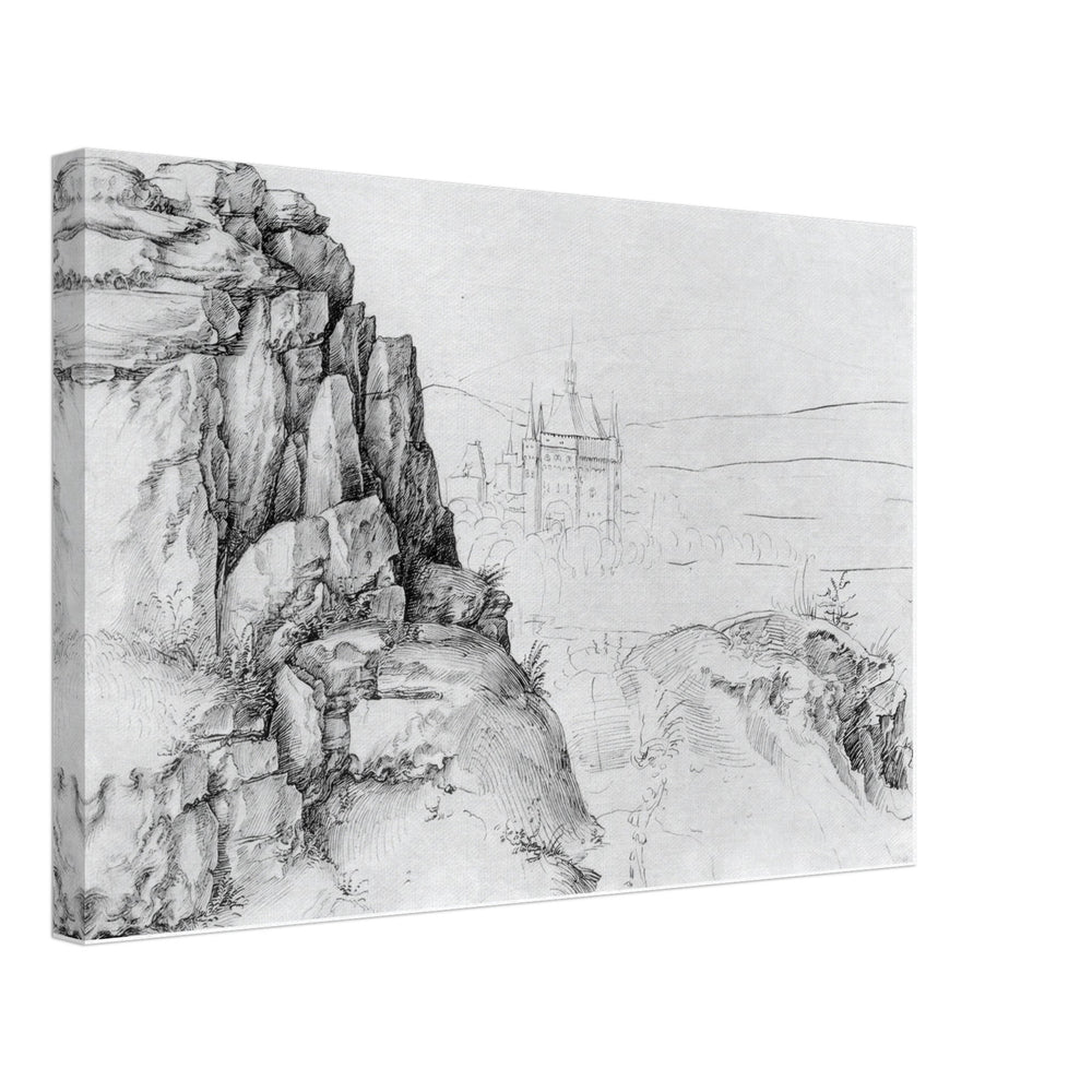 Rock Study of Hikers by Albrecht Durer, canvas