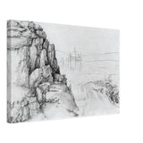 Rock Study of Hikers by Albrecht Durer, canvas