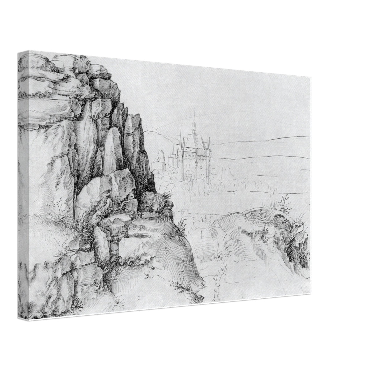 Rock Study of Hikers by Albrecht Durer, canvas