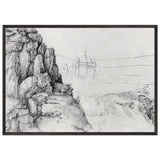 Rock Study of Hikers by Albrecht Durer, framed poster, view 3