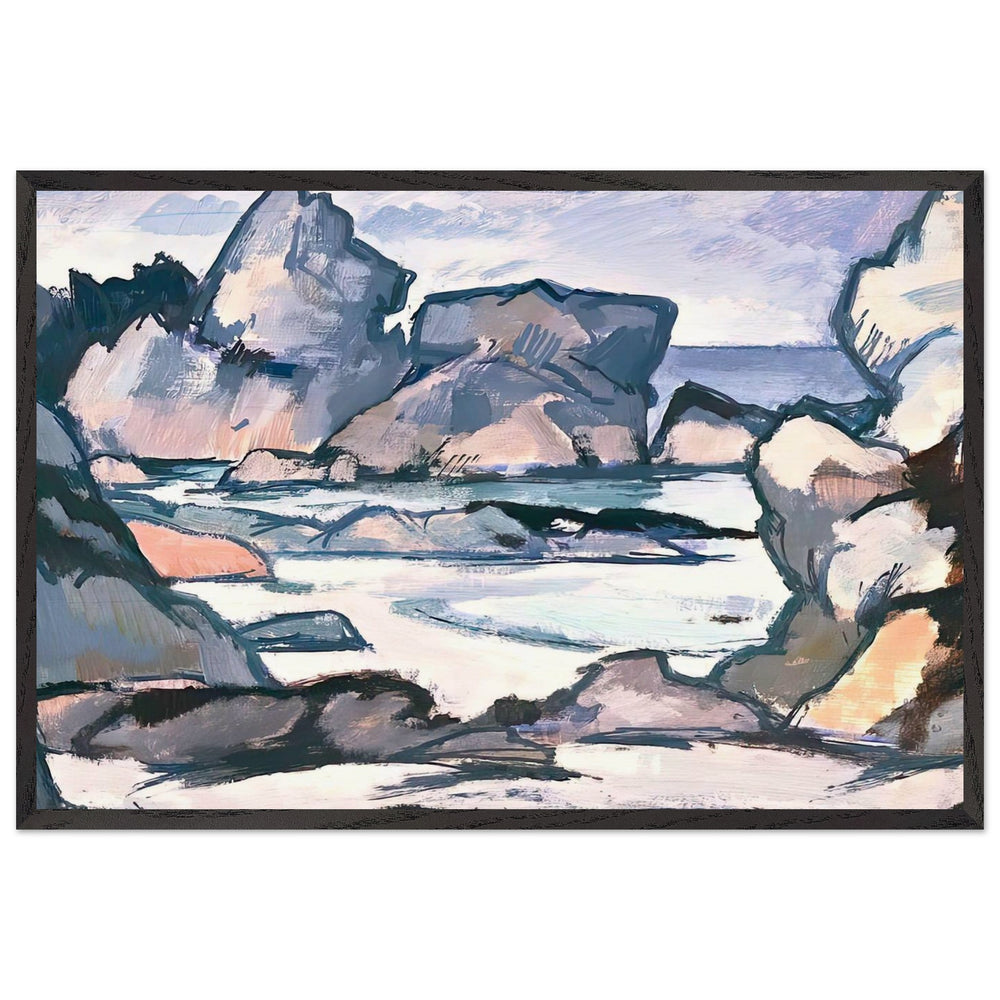 Rocks at Iona by Samuel Peploe, framed poster