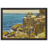 Rocky Cliffs, Catalina Island by Granville Redmond, framed poster, view 2